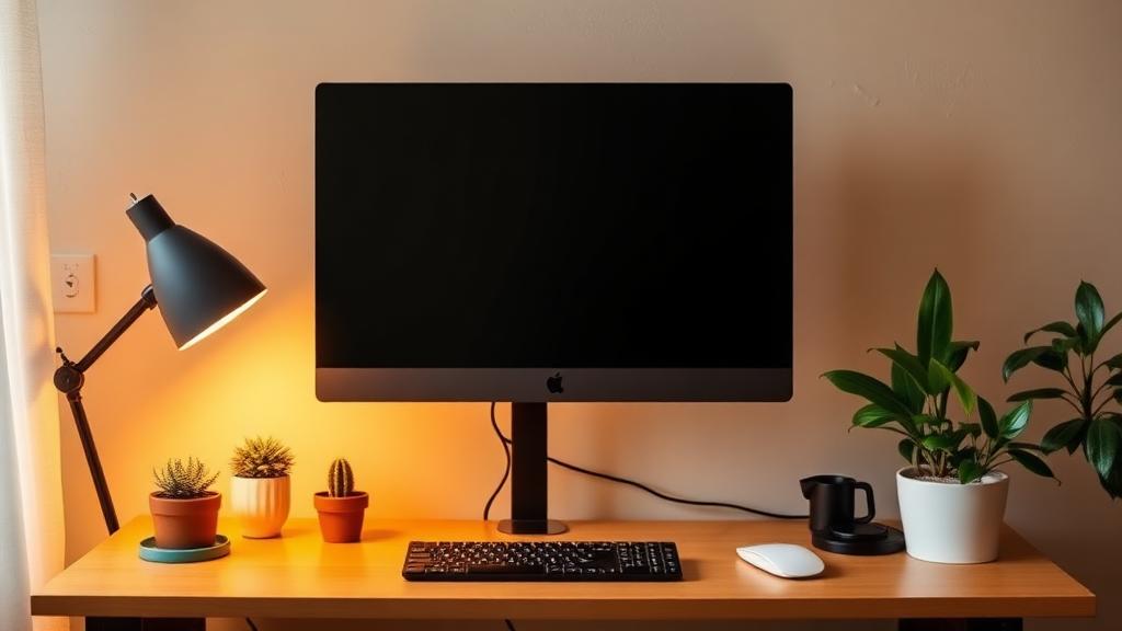 Home office workspace setup
