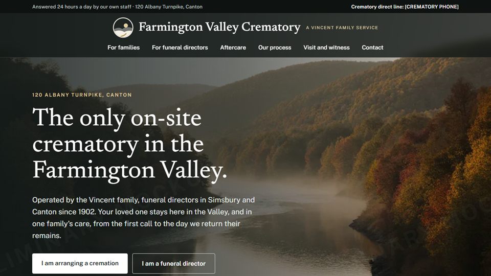 Farmington Valley Crematory homepage