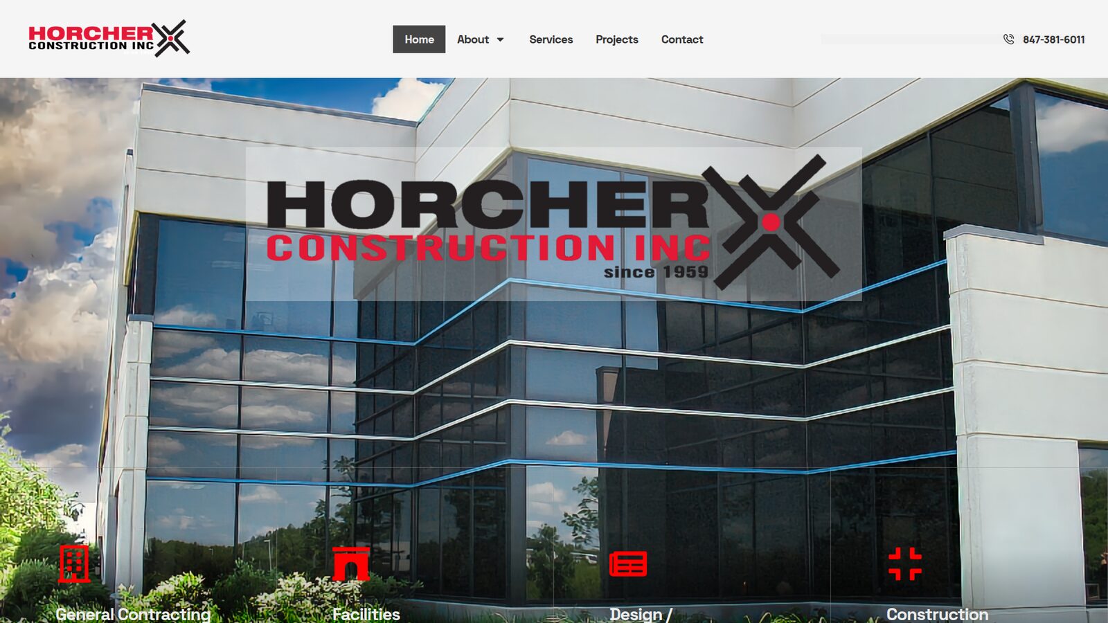 Horcher Construction website screenshot