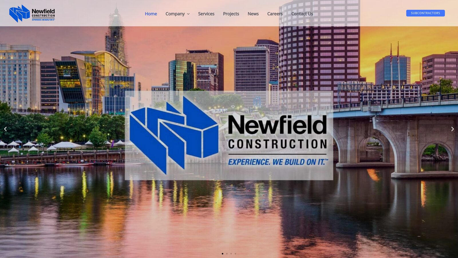 Newfield Construction website screenshot